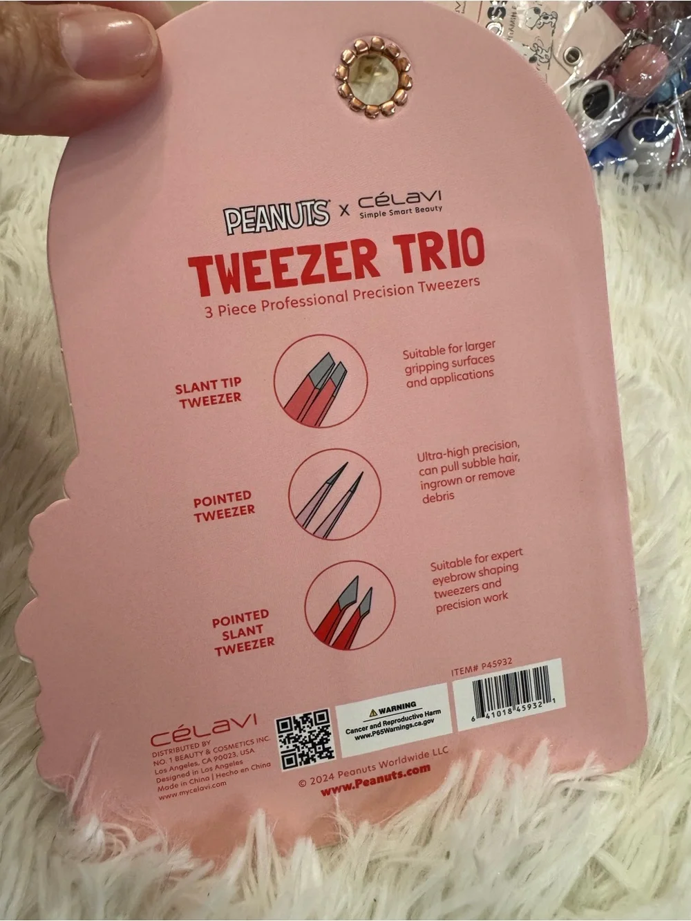 Peanuts x Célavi Tweezer Trio - love drives me crazy Pink & Red limited edition